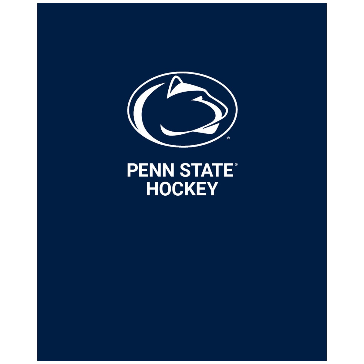 navy folder with Penn State Hockey below Athletic Logo